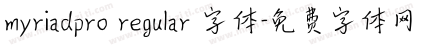 myriadpro regular 字体字体转换